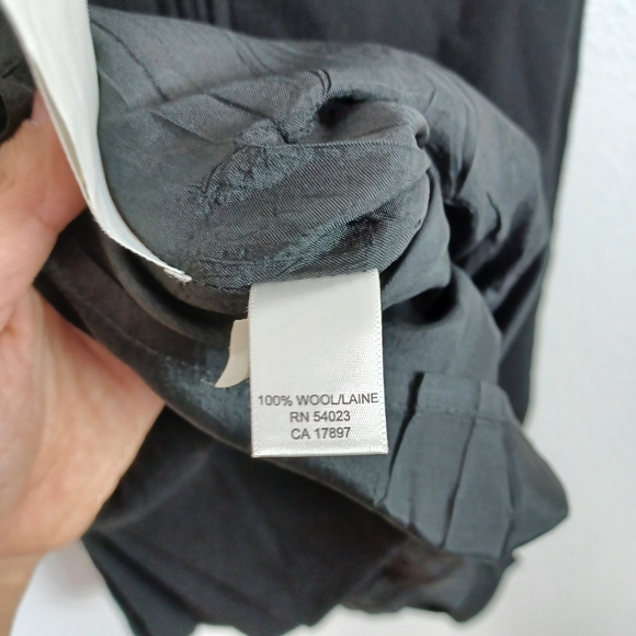 ALLEGORY Wool V Neck Pleated Black Dress Women’s Size 6 - Picture 11 of 16